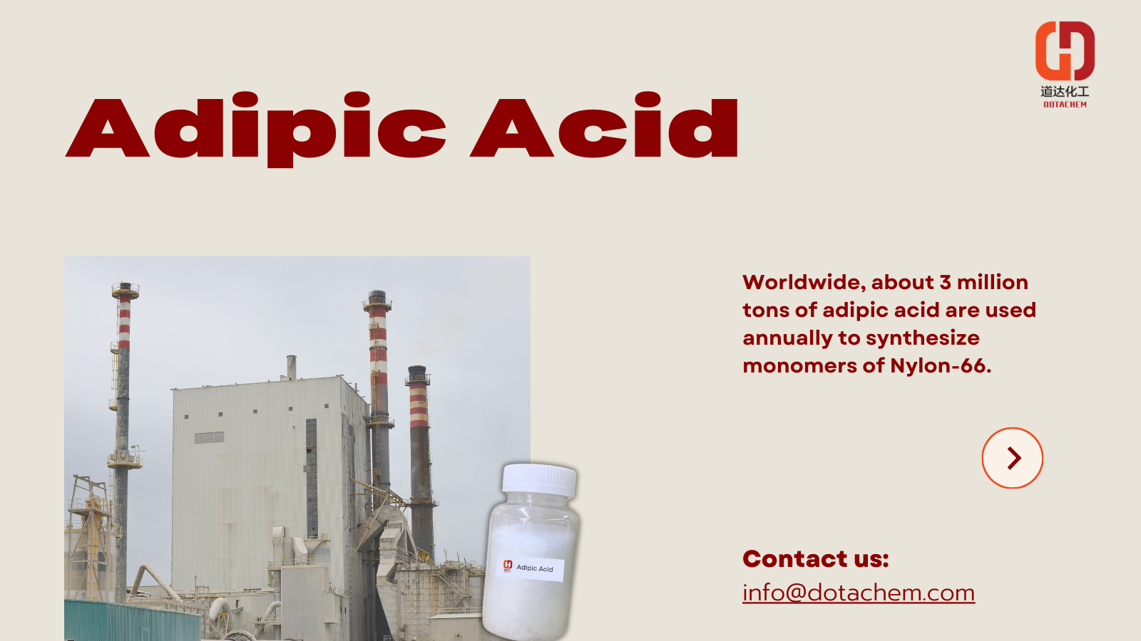 What is the industrial production and use of adipic acid?
