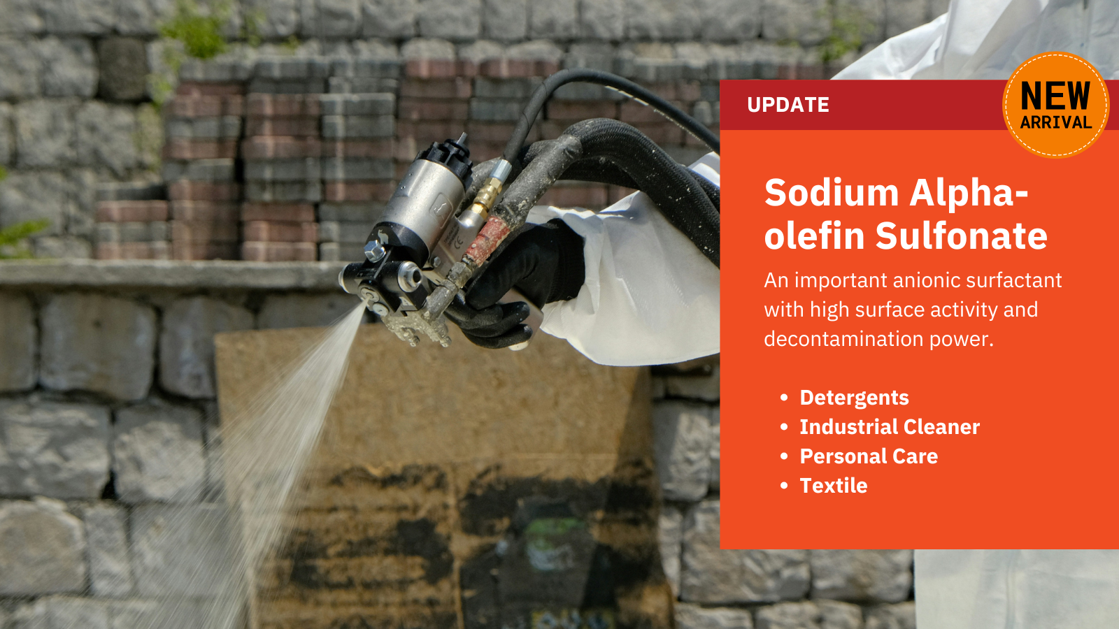Chemical foreign trade company Dotachem has newly added the available product Sodium Alpha-olefin Sulfonate!