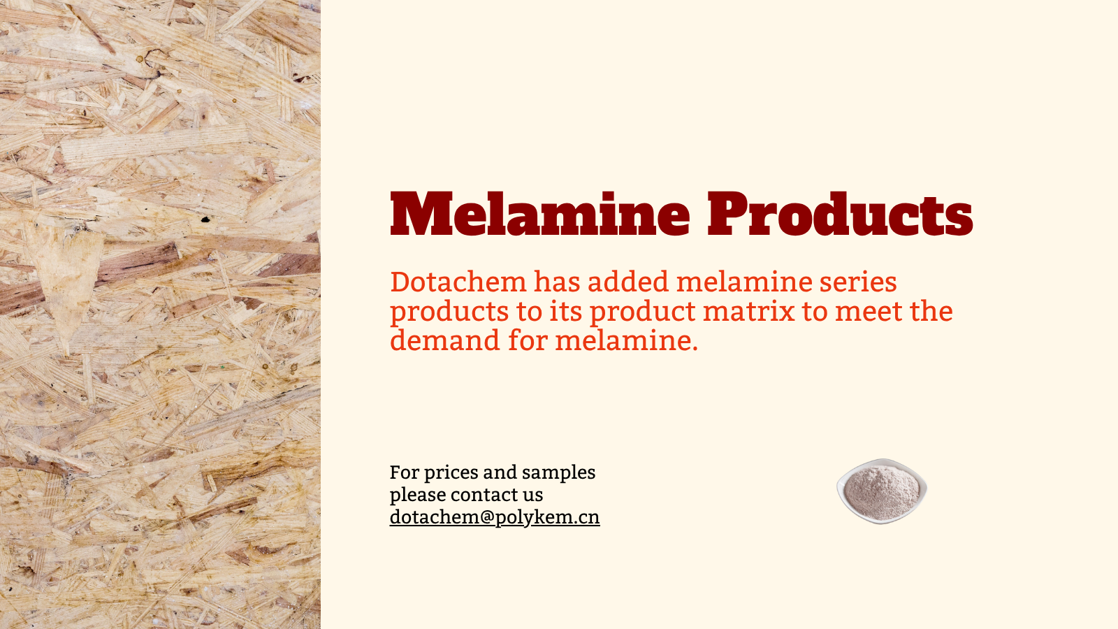 Dotachem expands its melamine product line, offering high-quality products to meet market demands.