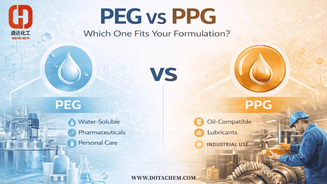 Polyethylene Glycol (PEG) vs Polypropylene Glycol (PPG): Which Is Right for Your Formulation?